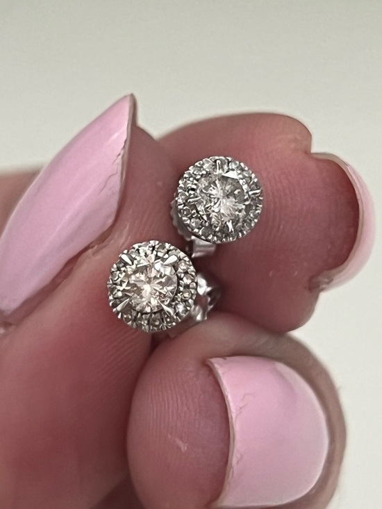 Michael Hill Jewelry - NEW White Gold & Natural Diamond Stud Earrings from Michael Hill, .50 cttw